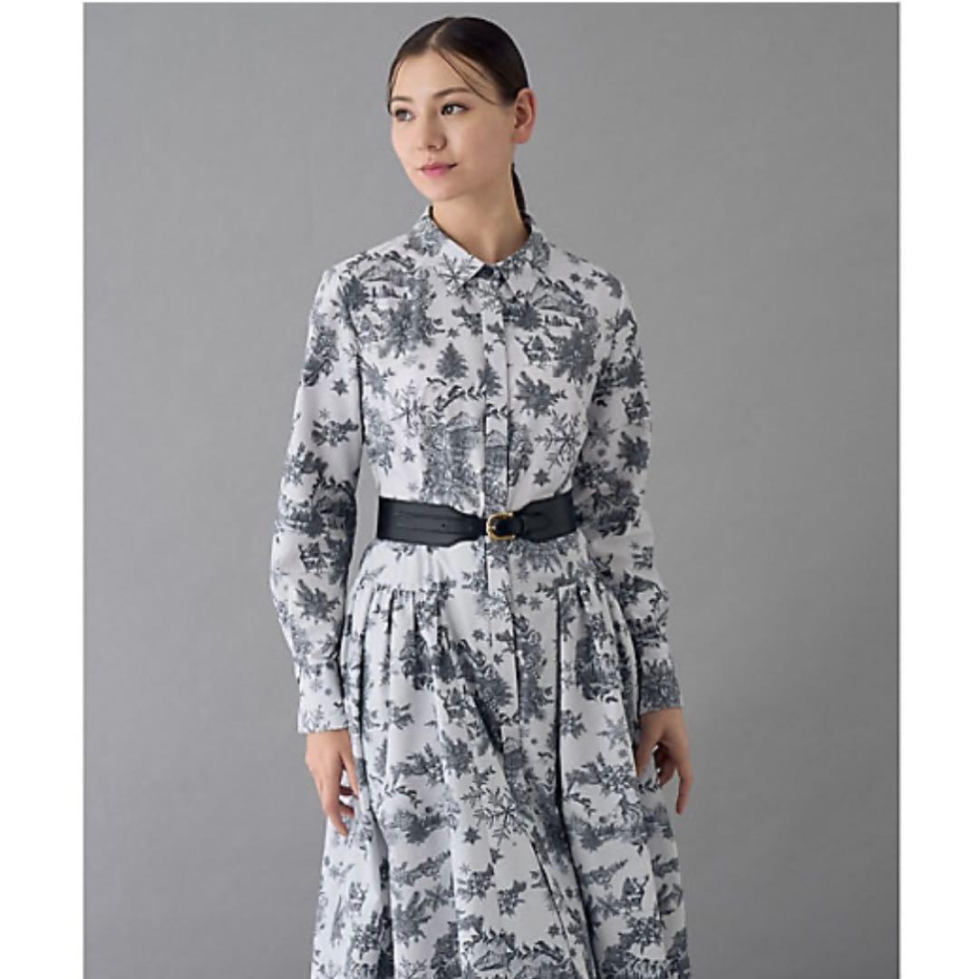 【新品・未使用タグ付き】 ANAYI ライトグレー シャツワンピース