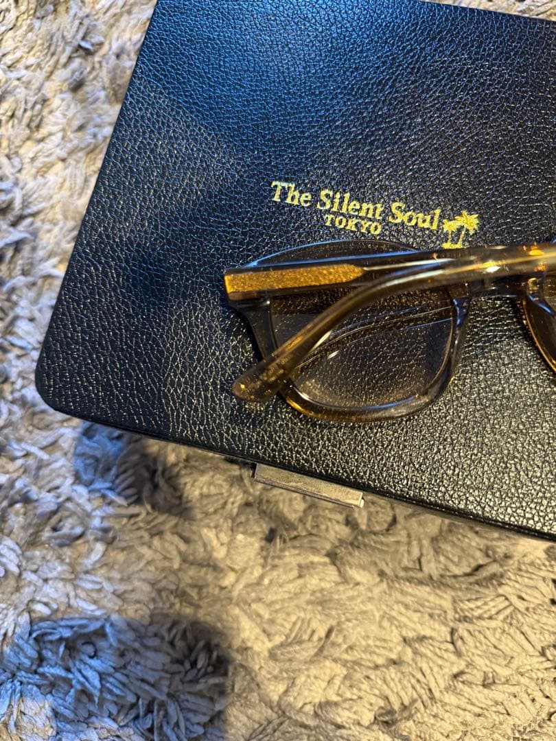 The Silent soulスクエアクリアブラウンサングラス数原龍友