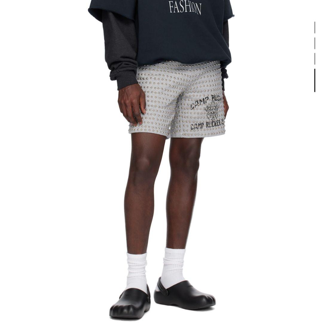 PRAYING グレー スタッズ ショートパンツ Mサイズ