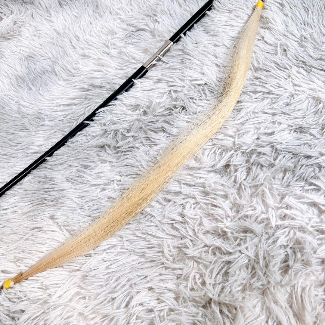 【新品弦張替え済み】小胡弓　花梨　本皮　皮破れなし　弓付き　和楽器