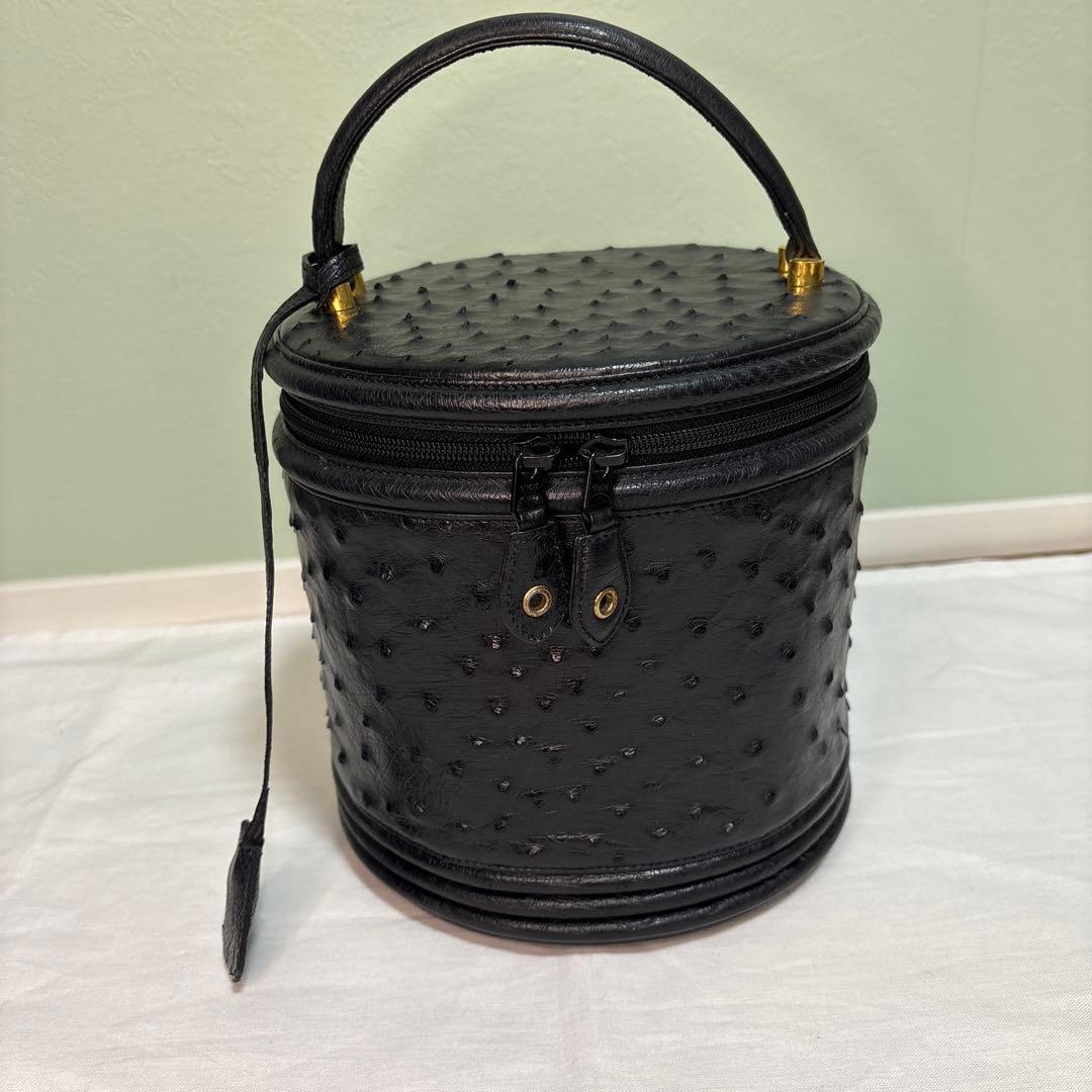 オーストリッチ　バニティバッグ　レディース　ハンドバッグ　トートバッグ