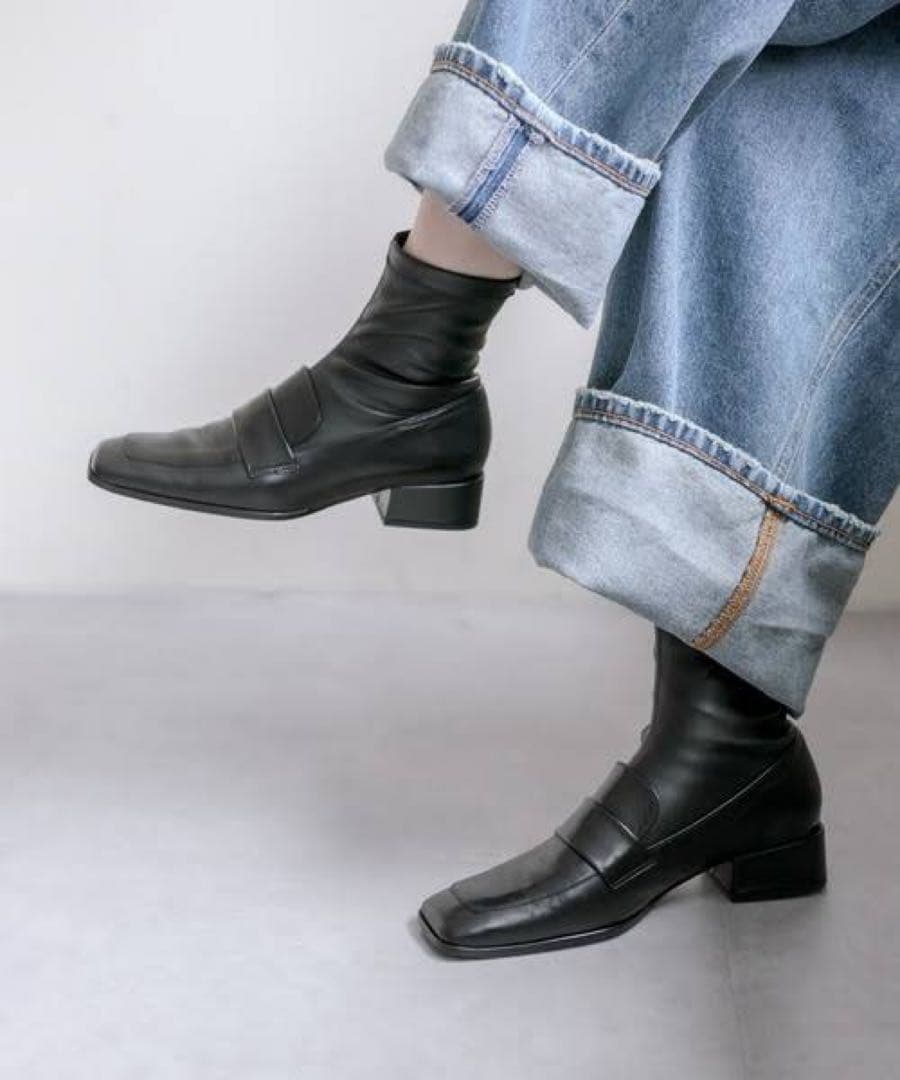 【新品】 ファビオルスコーニ スクエアトゥ ブーツ 38 トゥモローランド