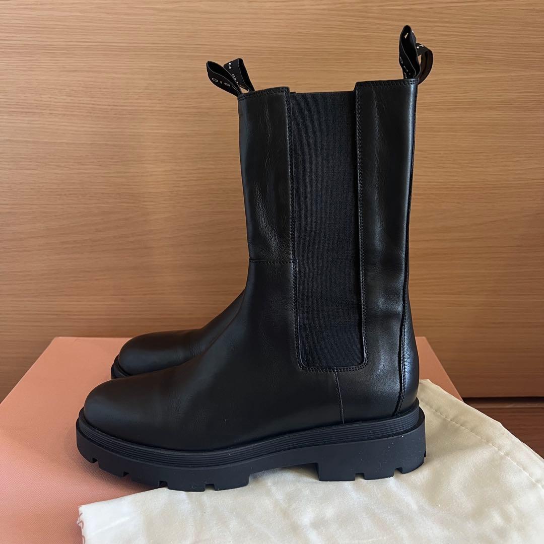 FABIO RUSCONI トラックソールサイドゴアブーツ ロゴ