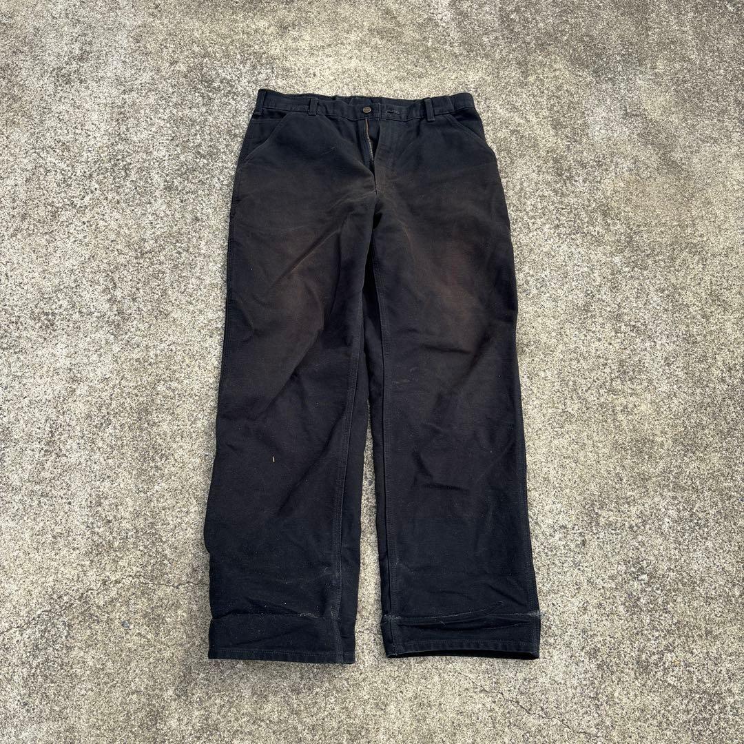 カーハート　ブラック ペインターパンツ carhartt ダック地