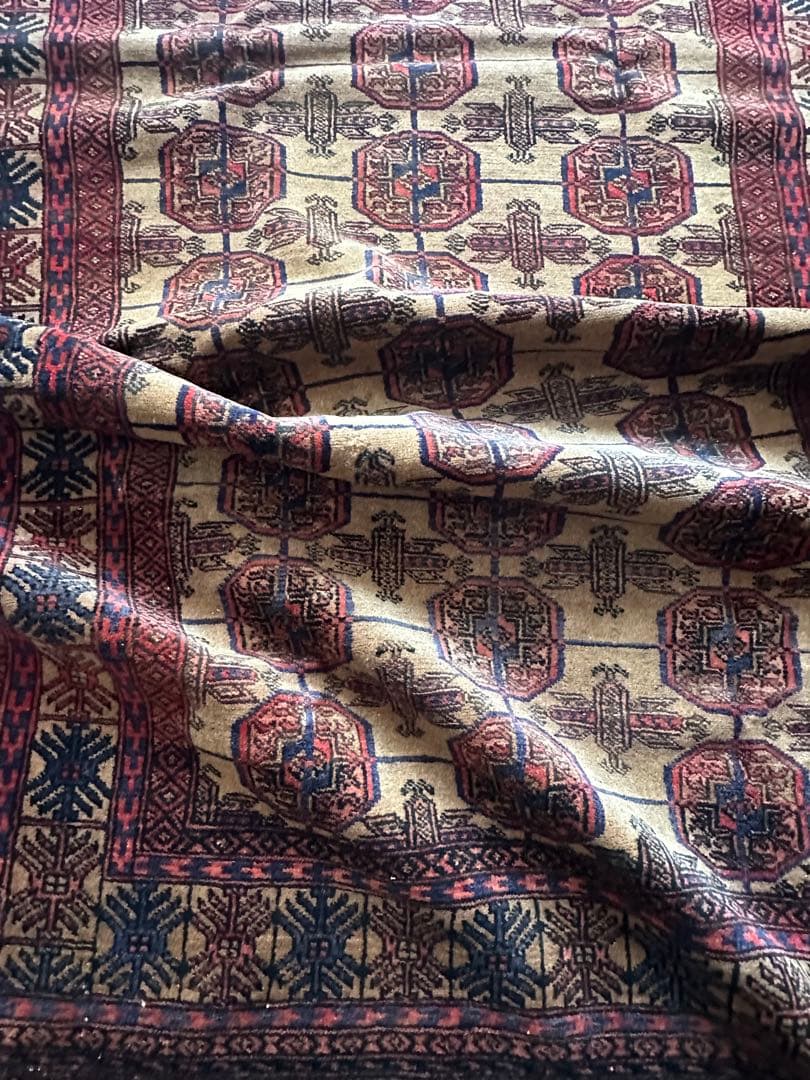 174×121 ヴィンテージラグ　バルーチ　手織ラグ