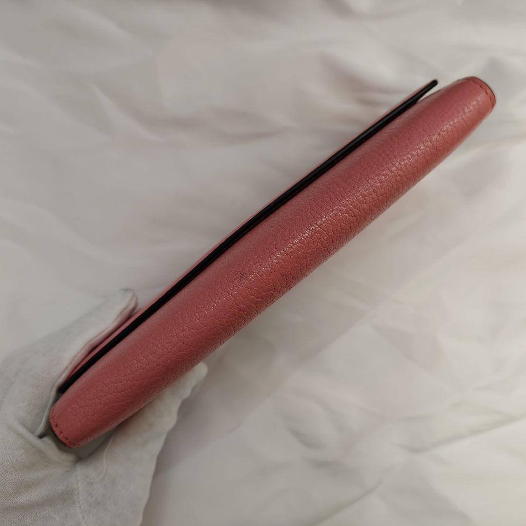 美品　ミュウミュウ　長財布　マドラス シティカーフ ウォレット　ピンク