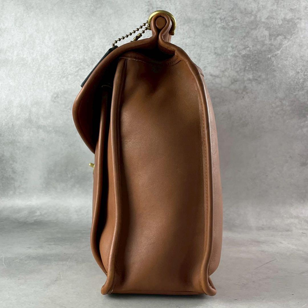 オールドコーチ　ビジネスバッグ　2way ターンロック　レザー　ブラウン