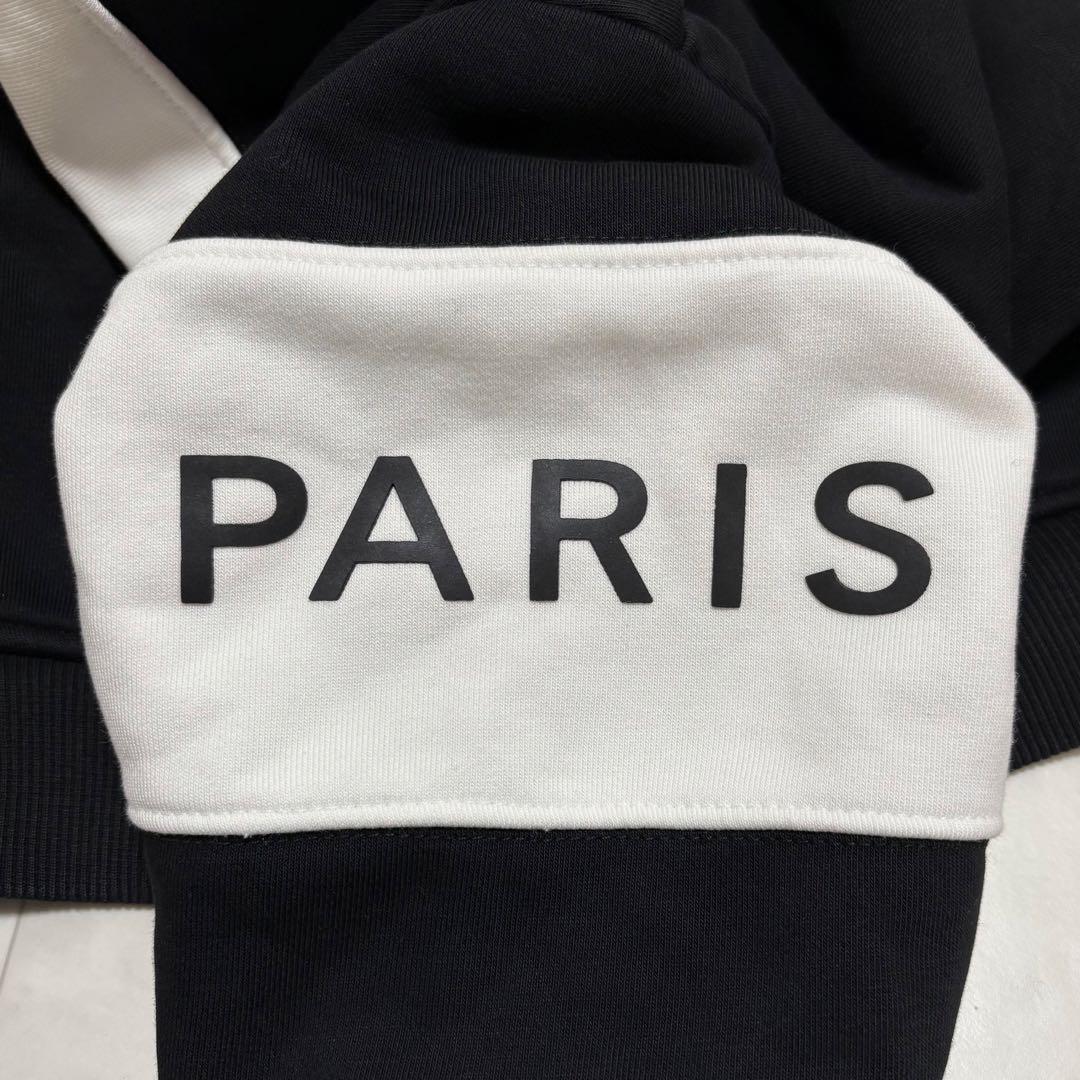 美品 ジバンシー ビックロゴ パーカー フード 黒 白 12＋ 実寸値 S M