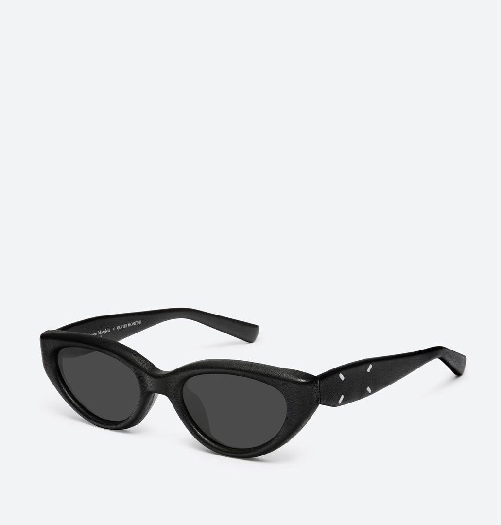 【付属品完備】マルジェラ × GENTLE MONSTER レザーサングラス　黒