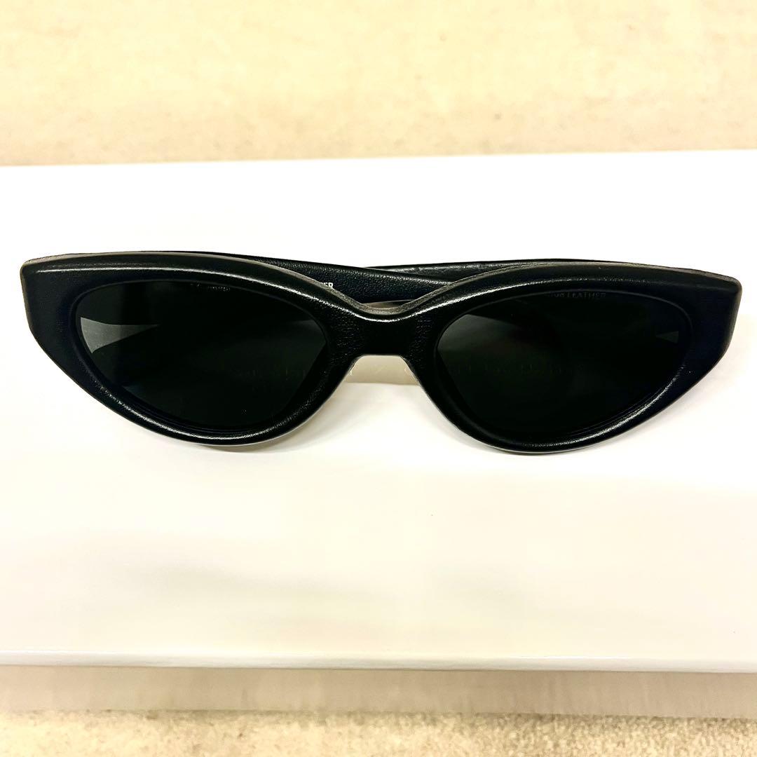 【付属品完備】マルジェラ × GENTLE MONSTER レザーサングラス　黒