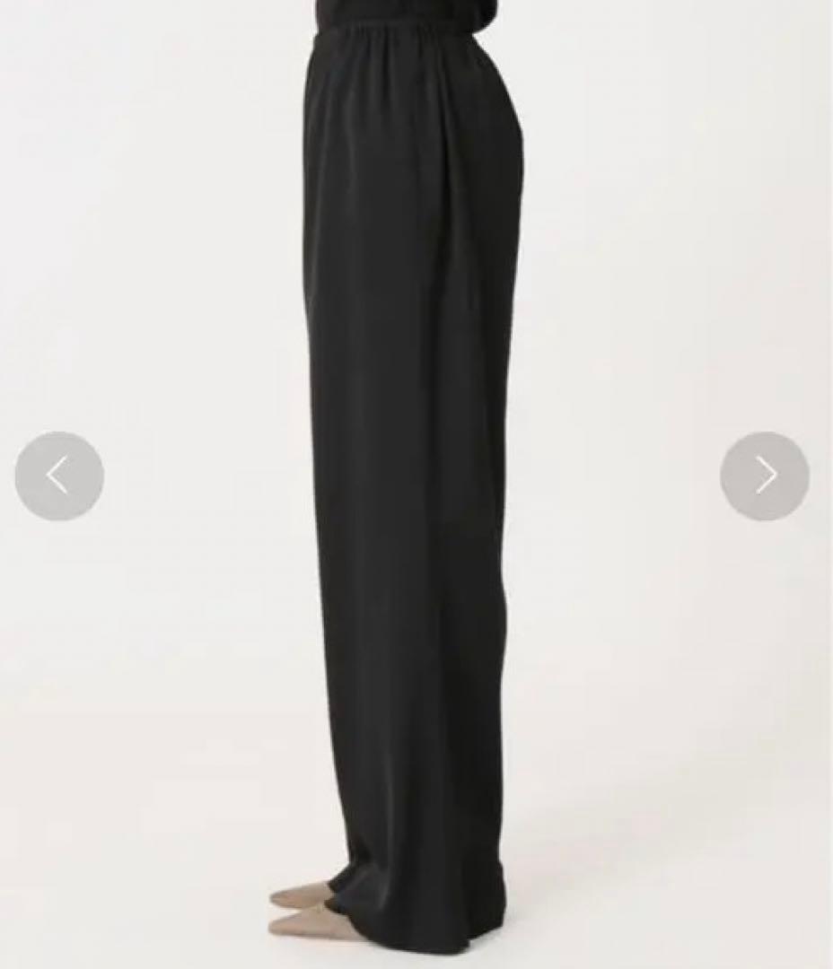 MUSE de Deuxieme Classe シルクサテンギャザーワイドパンツ