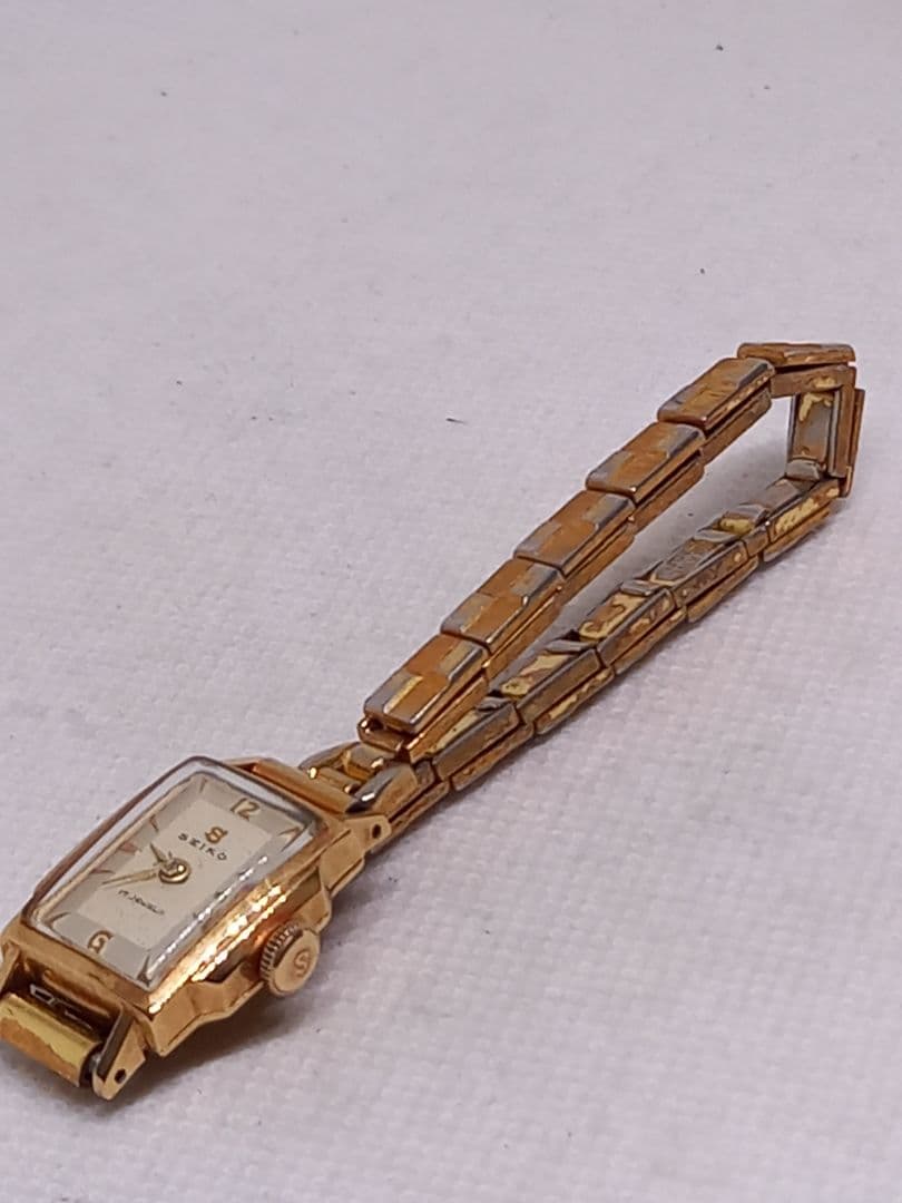 SEIKO K18ゴールド 時計　レディース　Sマーク　蛇　ART DECO