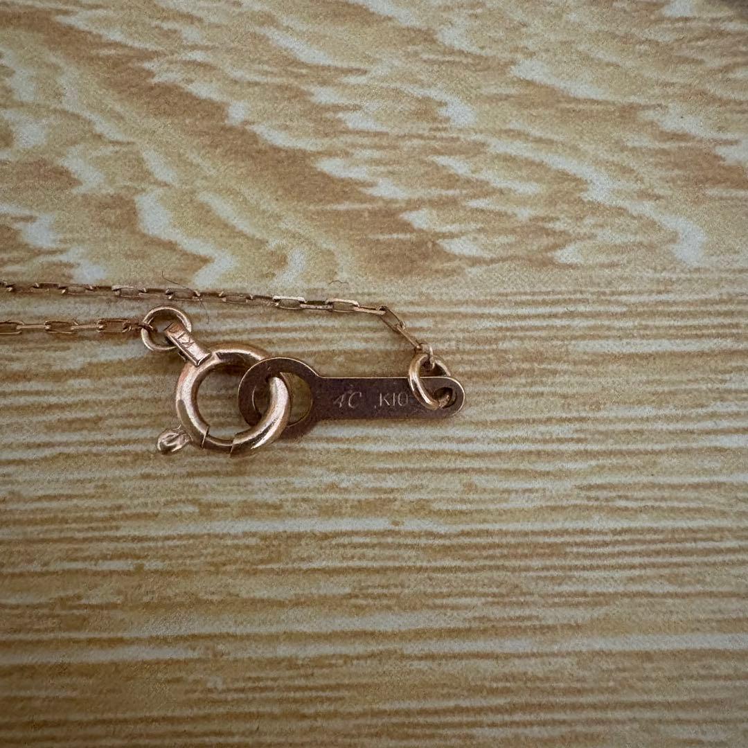 【4°C】ピンクゴールド ハート型ペンダント ネックレス K10