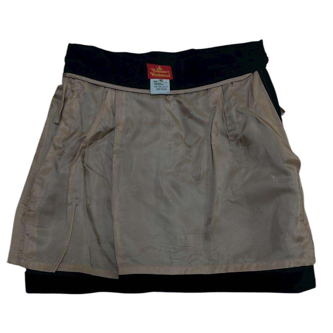 90s【希少/初期】ヴィヴィアンウエストウッド/ミニスカート/オーブ刻印金ボタン