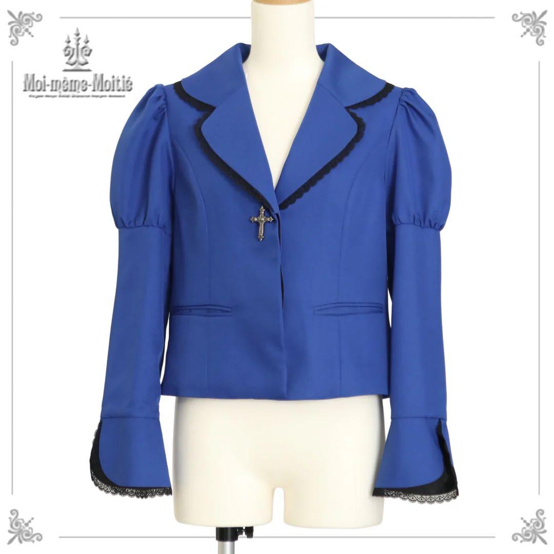 Moi-meme-Moitie十字架ボタン比翼ジャケット