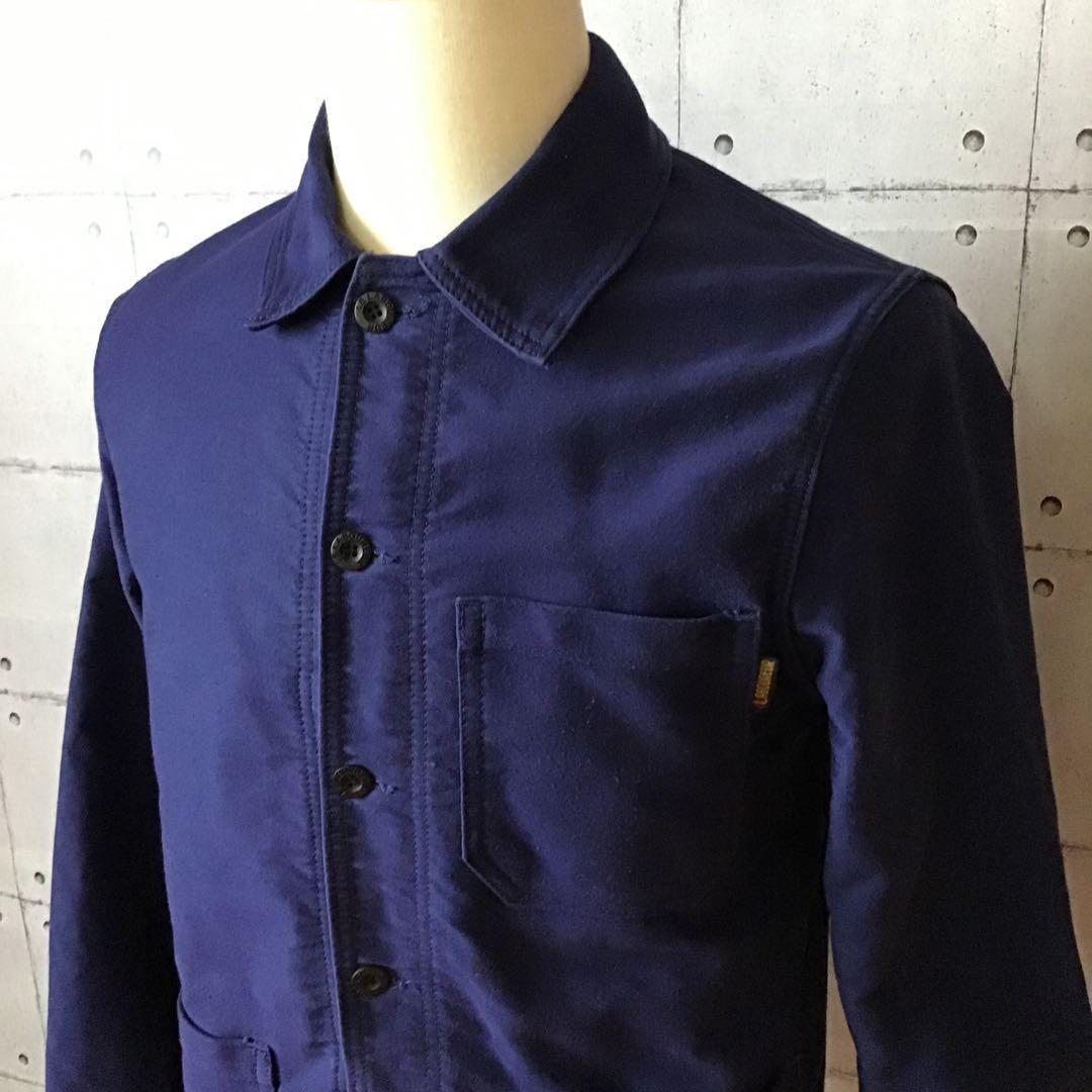 ユーロヴィンテージ　ラブルール　モールスキンジャケット　フランス製　ナス紺