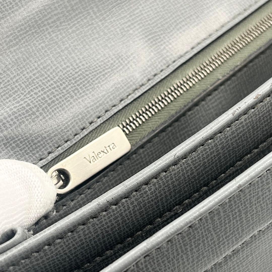 【希少カラー】Valextra ブリーフケース　ビジネスバッグ　2室　グレー
