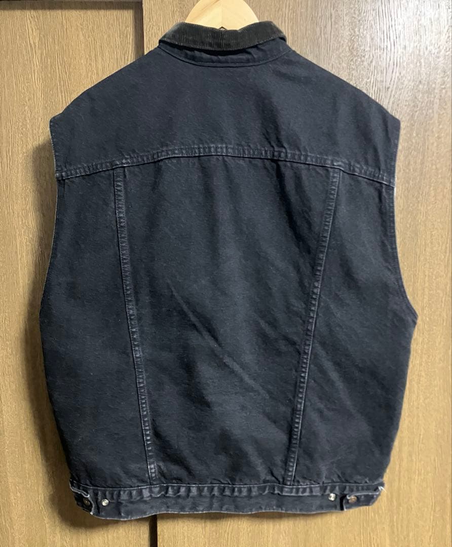 90s Levi's リーバイス 後染めブラック デニムベスト USA製