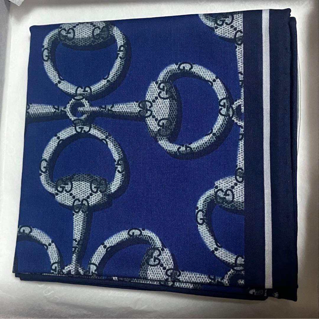 日本限定！GUCCI ホースビットプリントコットンハンカチ