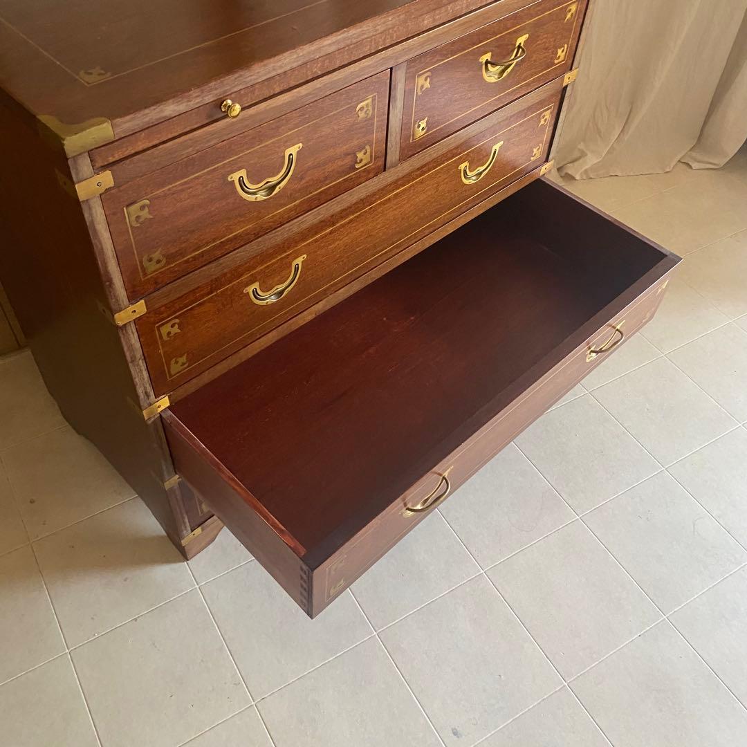 アンティーク　チェスト　ヨーロピアン　象嵌　イギリス　英国　モダン　北欧　棚