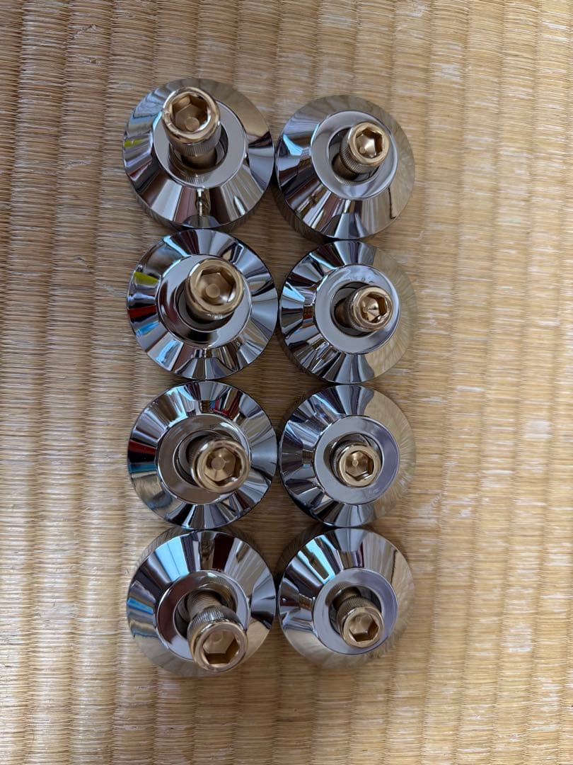 シボレーインパラ58-64フロントアッパーロアービレットクロームブッシュカバー