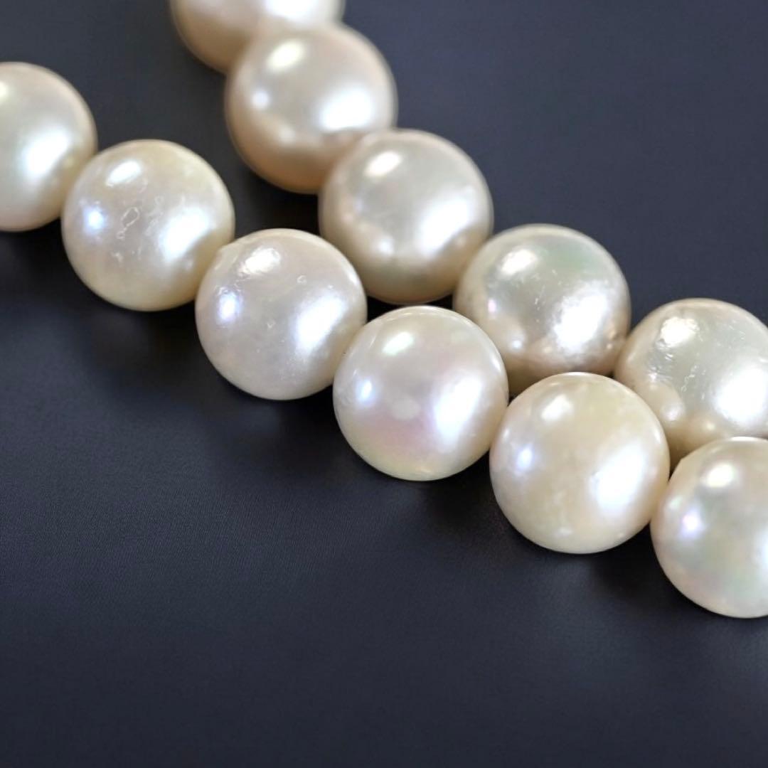 【高島屋購入品】アコヤ　パール　ネックレス　大珠　8ミリ　本真珠