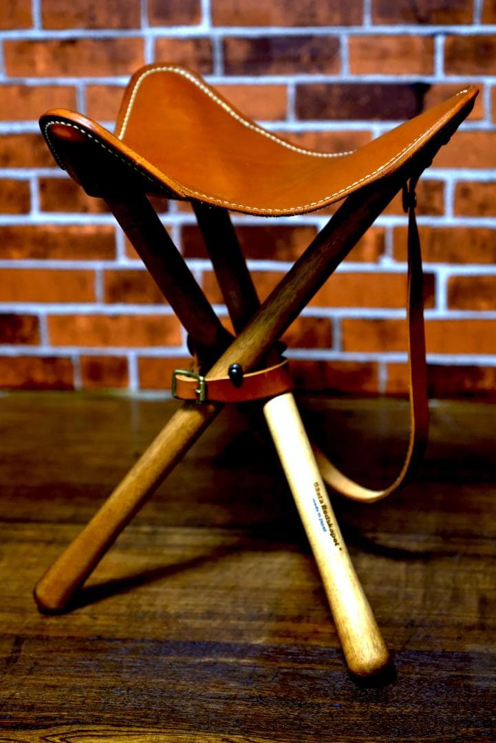 【焚き火チェア】エイジングヌメ basta_redskapet ブラウン 中古