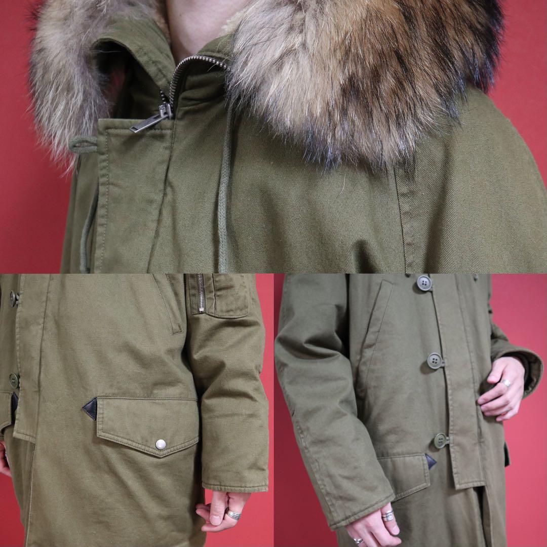 【美品】SAINT LAURENT PARIS 裏地ボア ファー モッズコート