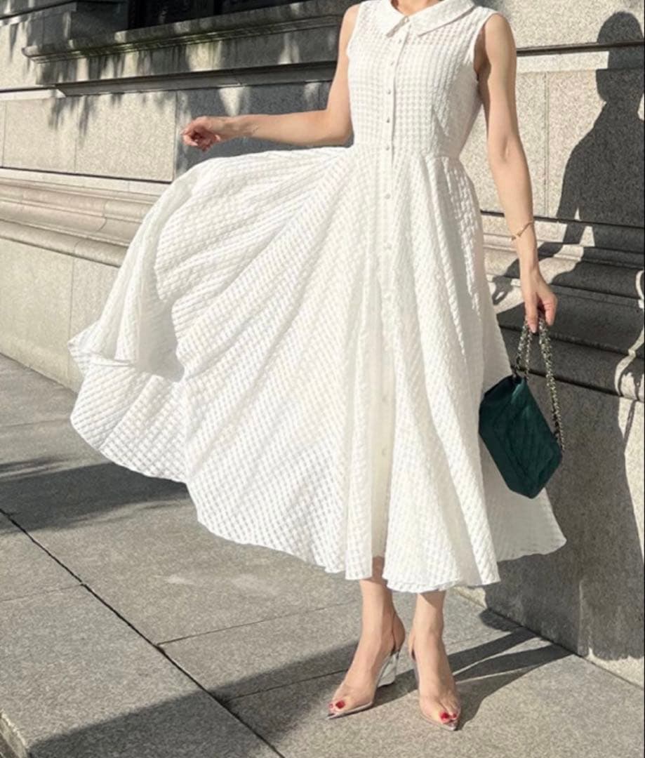 JENNE ジャンヌ シアーチェックシャツワンピース