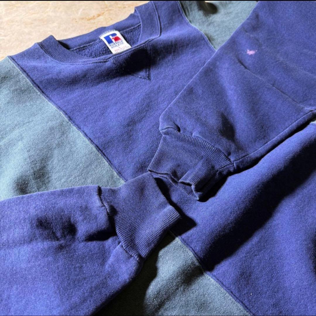 RUSSELL ATHLETICバイカラースウェット短丈USA製90s希少当時物