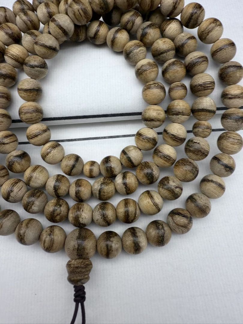 極上星洲系伽羅　野生沈香　達拉干 花珠念珠　27.64g（稀少典藏品）