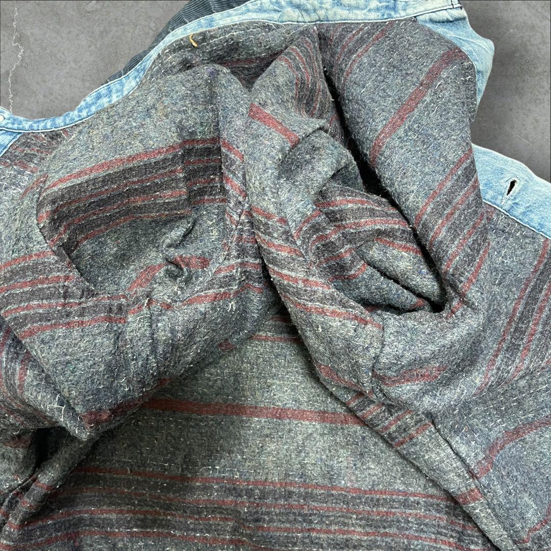 70s 80s ビンテージ ブランケット カバーオール 襤褸 ボロ