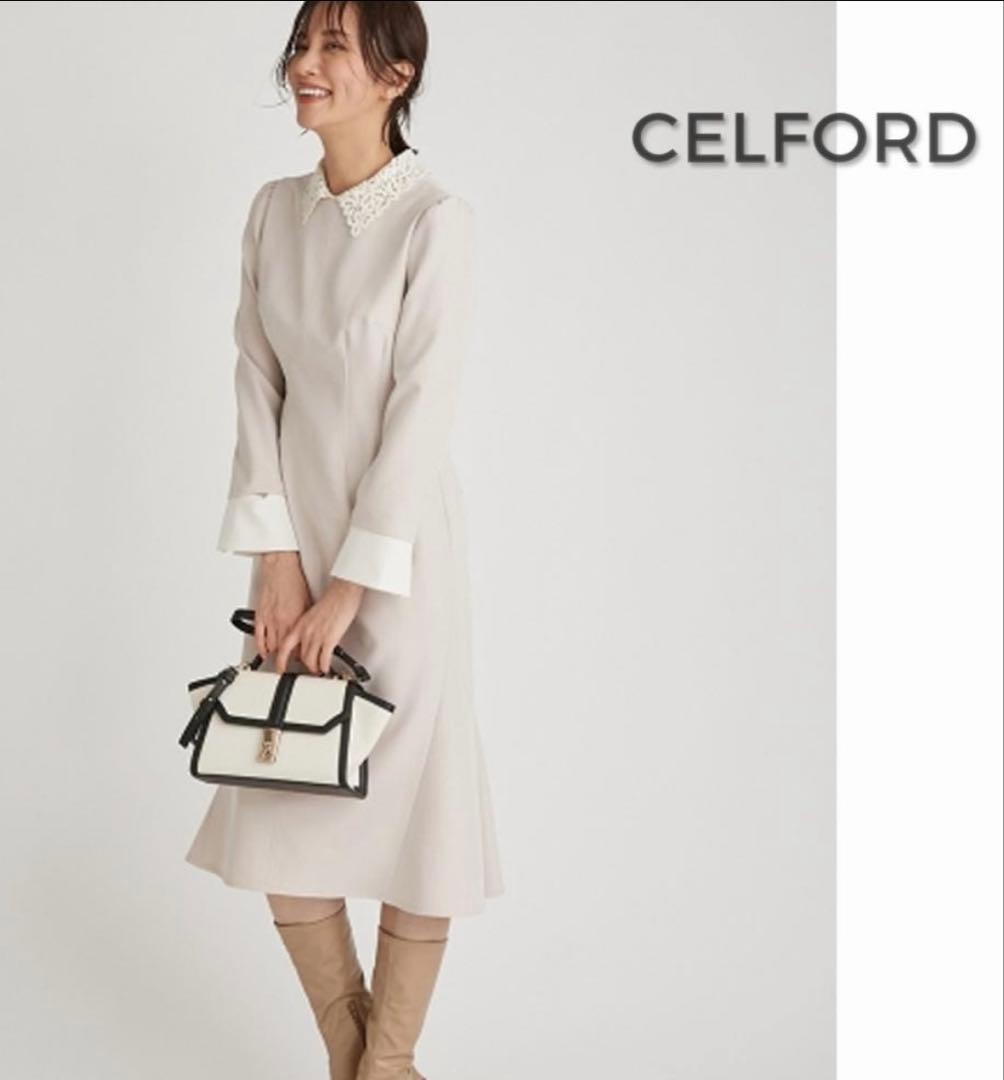 セルフォード　レース襟ワンピース　34