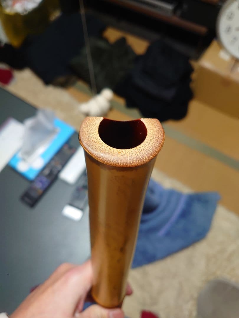 尺八本体 竹製 約70cm　 刻印あり
