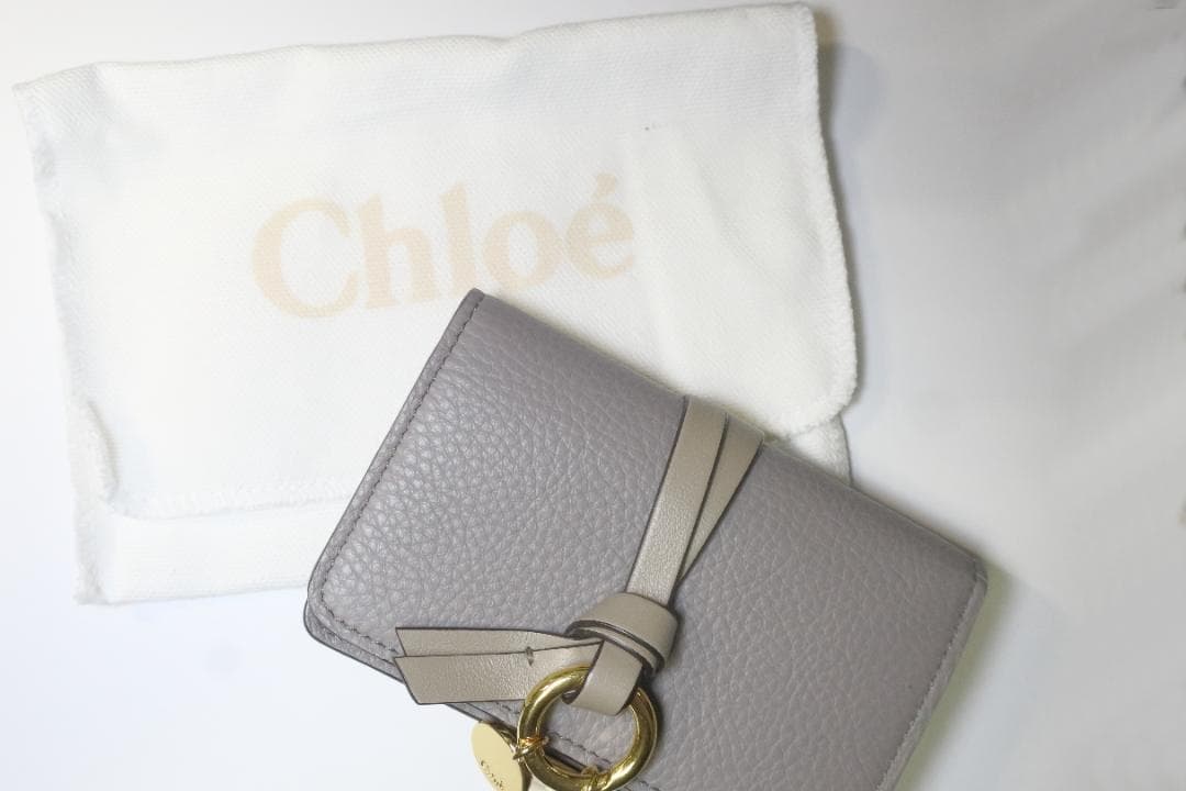 クロエ　カードケース　カシミヤグレー