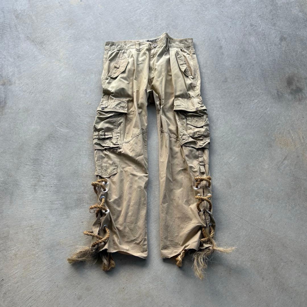 パンツ 00s archive lace up cargo pants gimmick