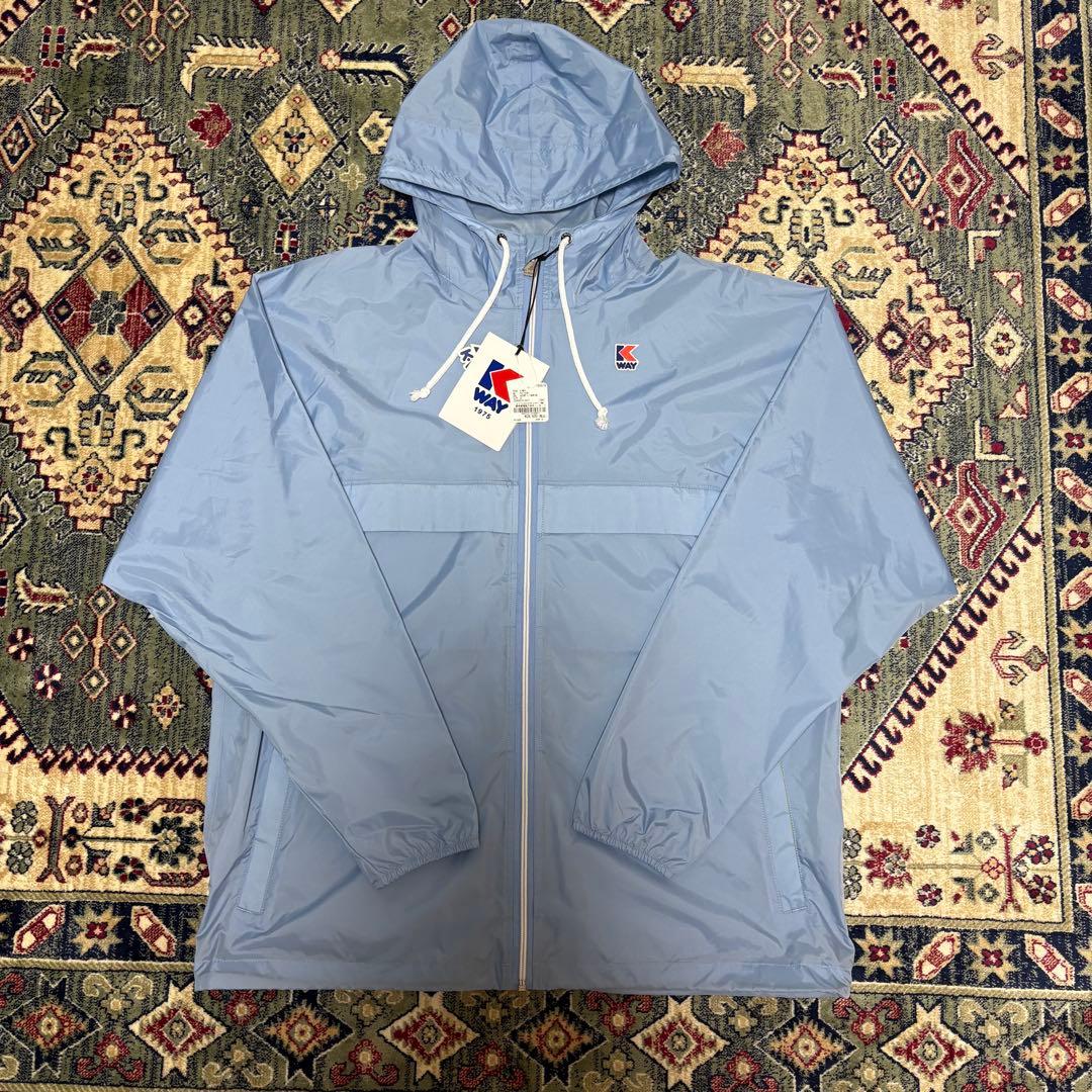 【新品・未使用】上杉柊平着用　k-way ナイロンジャケット L 水色