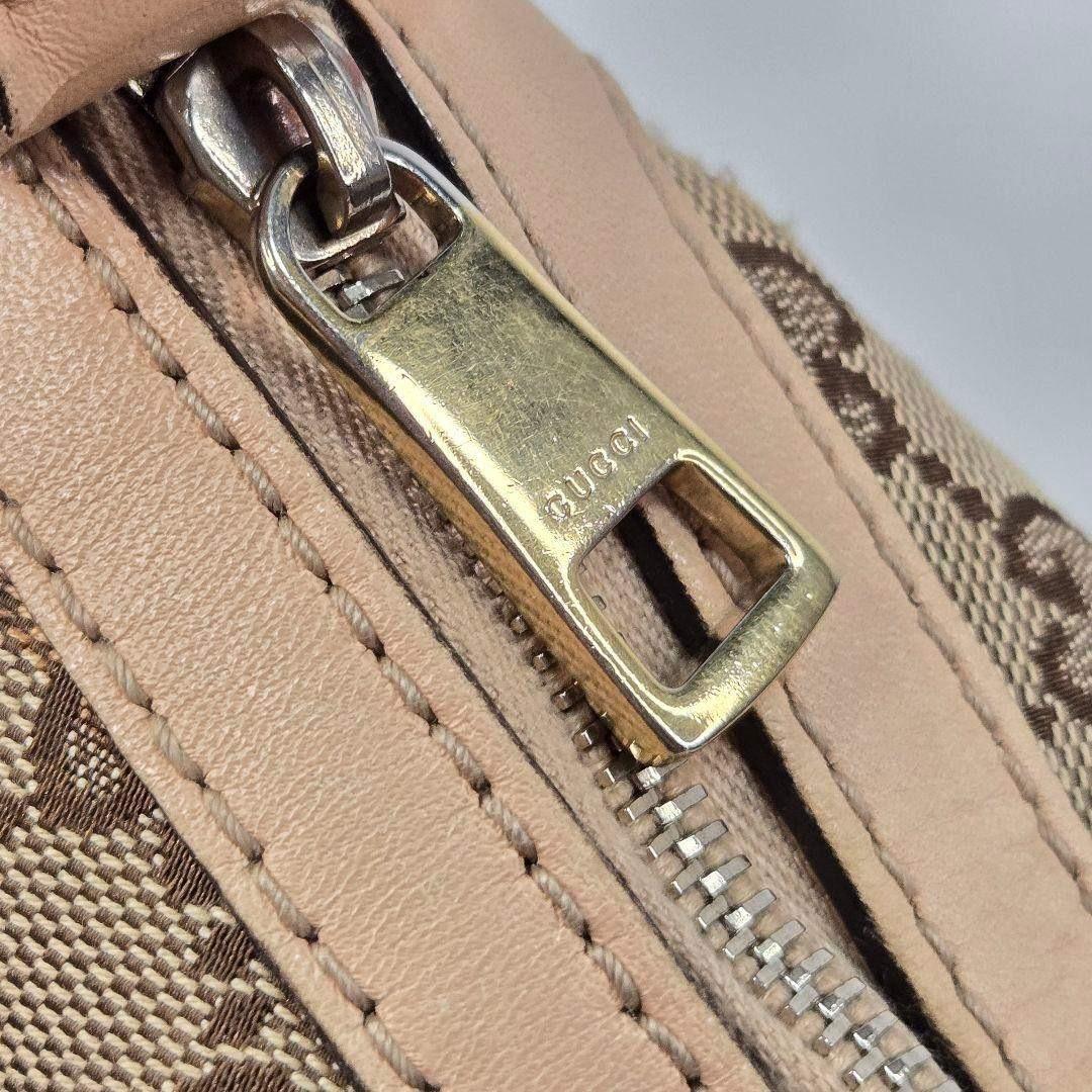 カード付き GUCCI ショルダーバッグ シェリーライン GGキャンバス レザー