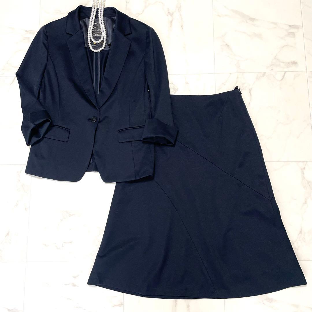極美品 洗える リフレクト スーツ上下 夏匠ジャケット フレアスカート 9
