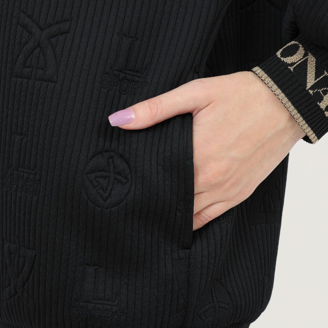 【新品タグ付】レオナール 極近年 フーディ チュニック ４２〜４４ ブラック