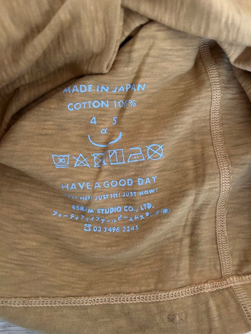 値下げ！45R 天竺の908馬モック　イエロー