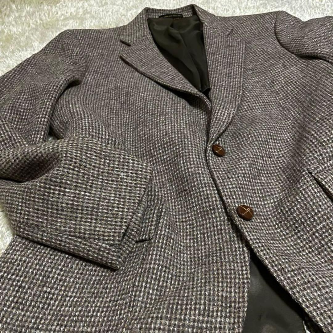 Harris Tweedハリスツイード　テーラードジャケット カーキ系管理番号付