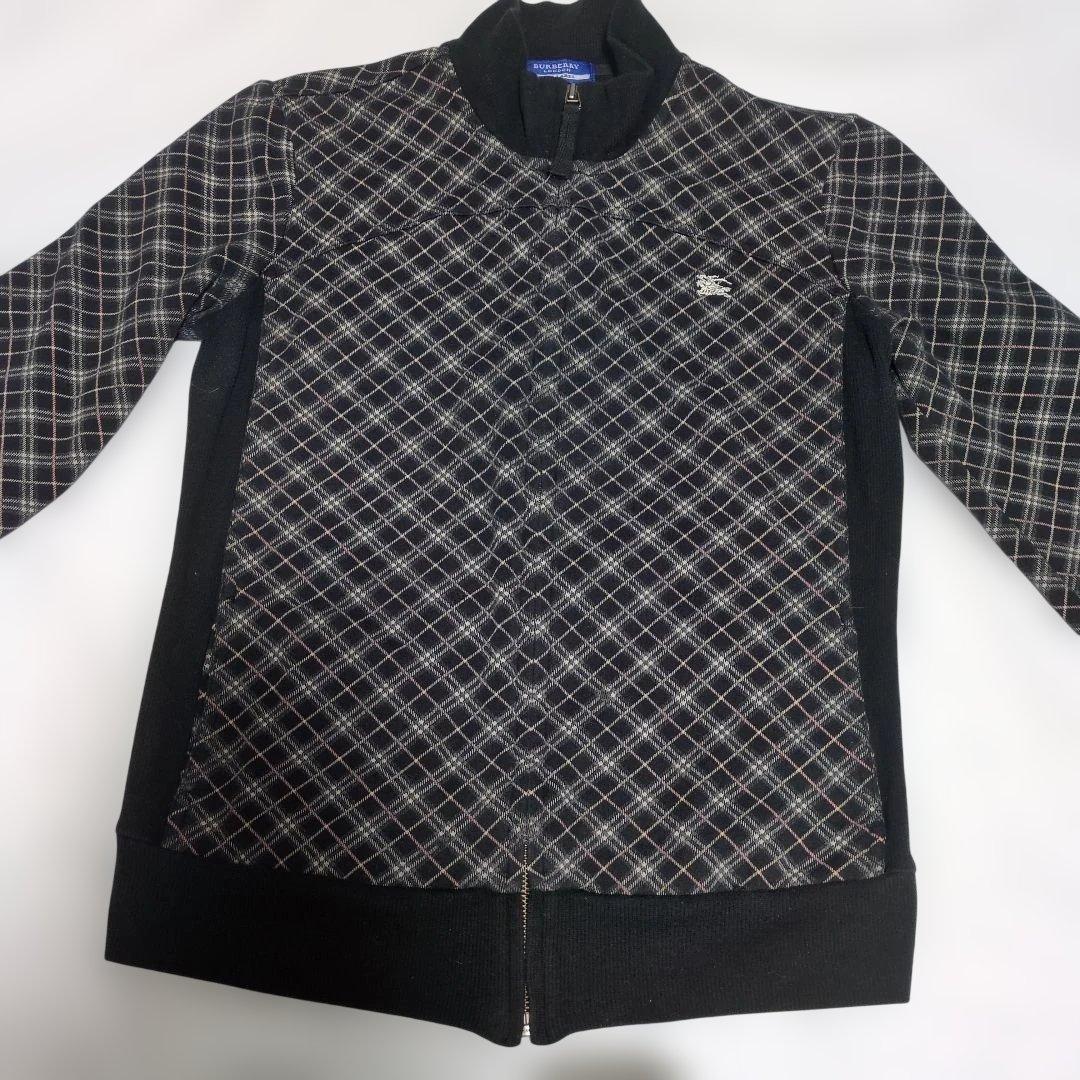 バーバリーブルーレーベル　ホースロゴ　チェックパーカー　38　三陽商会