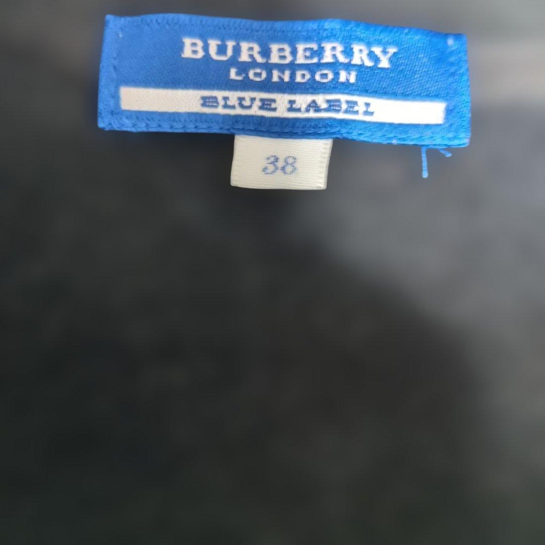 バーバリーブルーレーベル　ホースロゴ　チェックパーカー　38　三陽商会