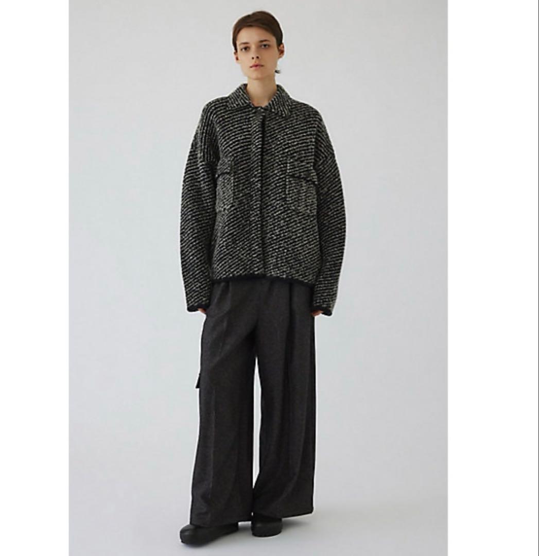 美品　RIM.ARK(リムアーク) ニットブルゾン　サイズフリー　ブラック