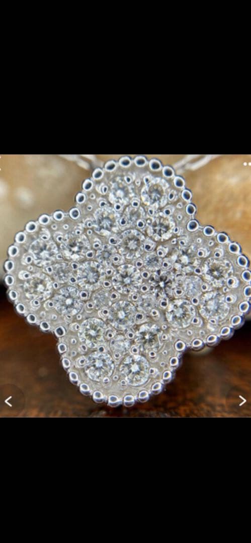 鑑別書付き☆k18wg天然ダイヤモンド0.3ct