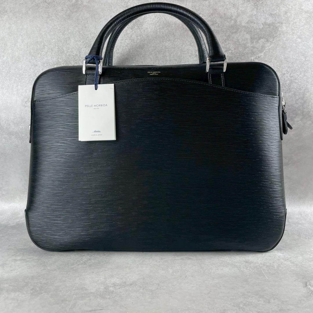 【未使用品】ペッレモルビダ キャピターノ 2室 2way A4可 黒 レザー
