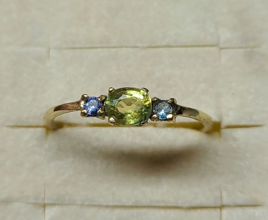 minはる美しい照り!!★バイカラーサファイア★リングオーダー