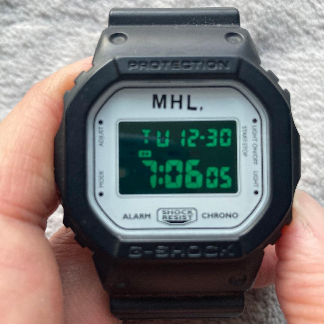電池新品・美品　G-SHOCK MHL. デジタル腕時計　コラボ　黒×白
