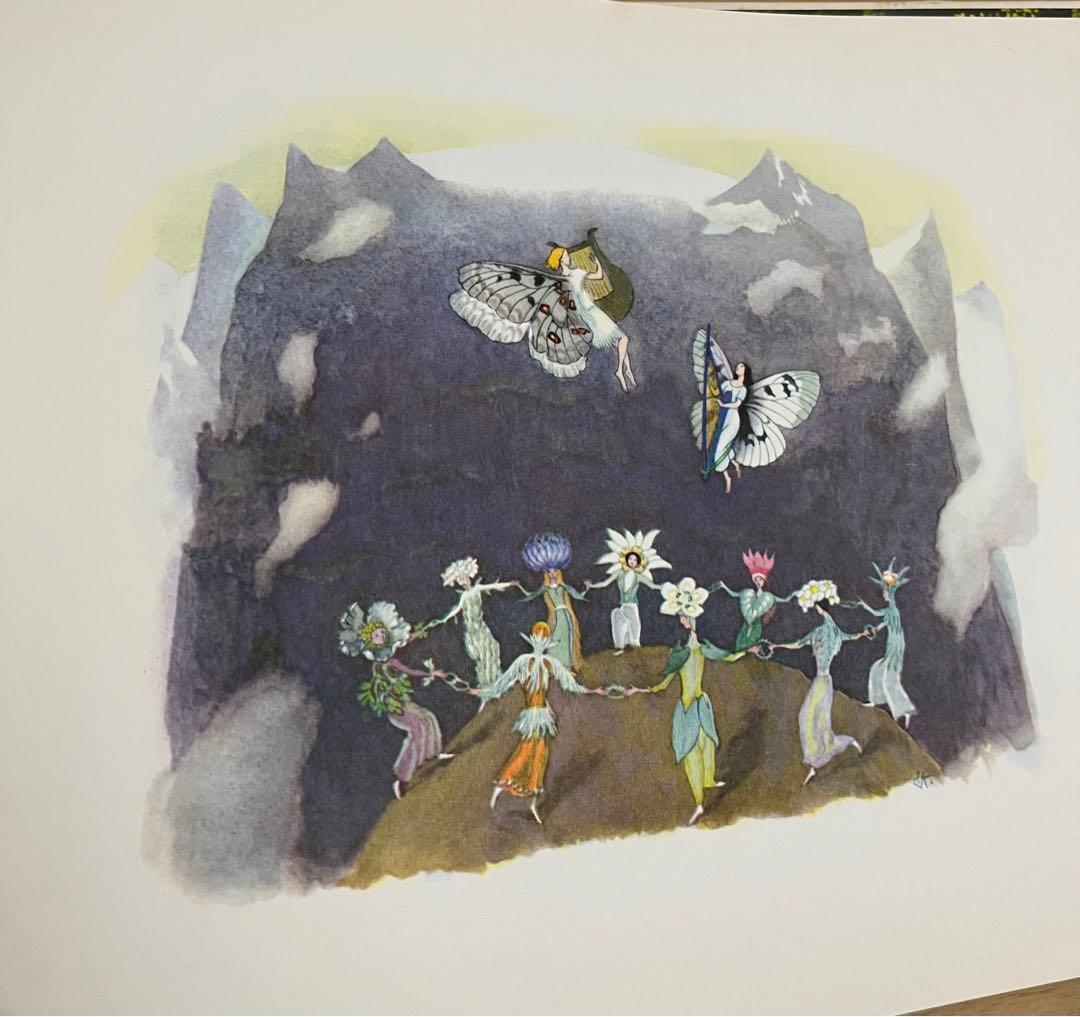 No.95希少 洋書 古書 絵本Alpenblumenmärchenアンティーク